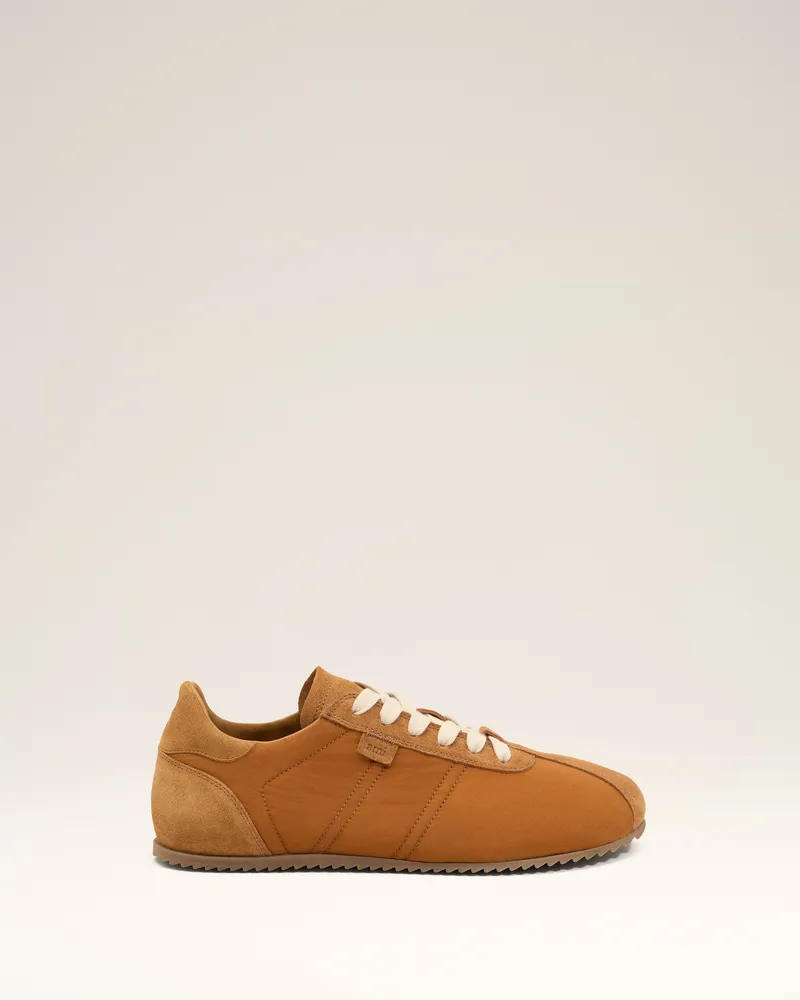 AMI Paris Braune Nylon-Sneaker Braun Unisex Caramel