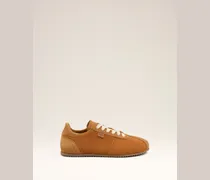 Braune Nylon-Sneaker Braun Unisex