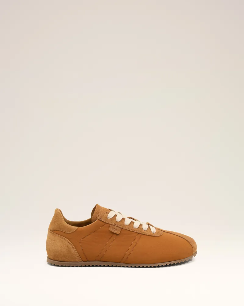 AMI Paris Braune Nylon-Sneaker Braun Unisex Caramel
