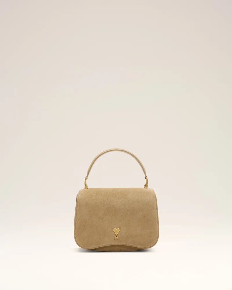 AMI Paris Gelbe Paris Paris Tasche mit Tragegriff aus Rindsleder Gelb Unisex Honig