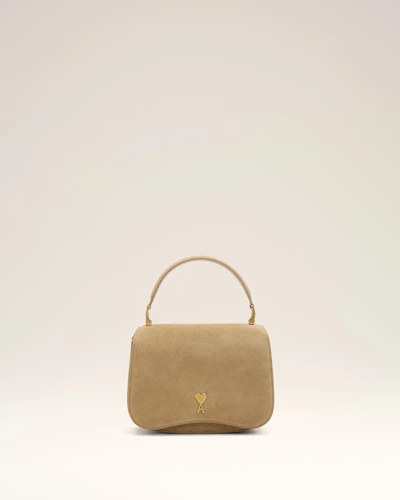 AMI Paris Gelbe Paris Paris Tasche mit Tragegriff aus Rindsleder Gelb Unisex Honig