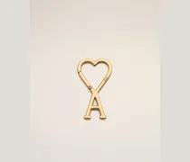 Ami De Coeur Schlüsselanhänger mit Haken aus goldfarbenem Metall Gelb Unisex