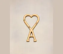 Ami De Coeur Schlüsselanhänger mit Haken aus goldfarbenem Metall Gelb Unisex