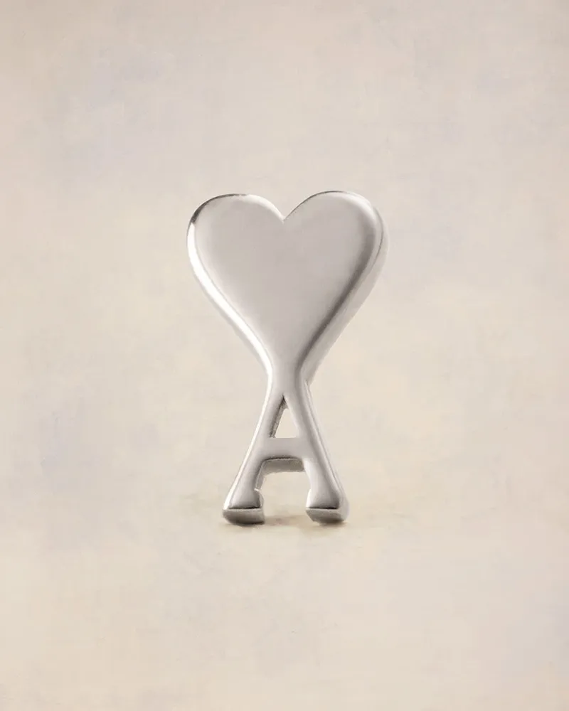 AMI Paris Ami de Coeur Ohrstecker aus Silber-Messing Silber Unisex Silber