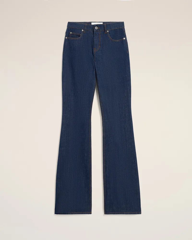 AMI Paris Blaue Jeans mit Bootcut-Passform aus Baumwolle Blau für Damen Indigo