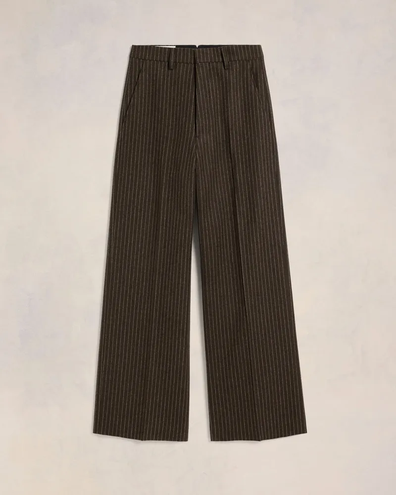 AMI Paris Large-Fit-Hose Braun - Größe für Damen Dunkel