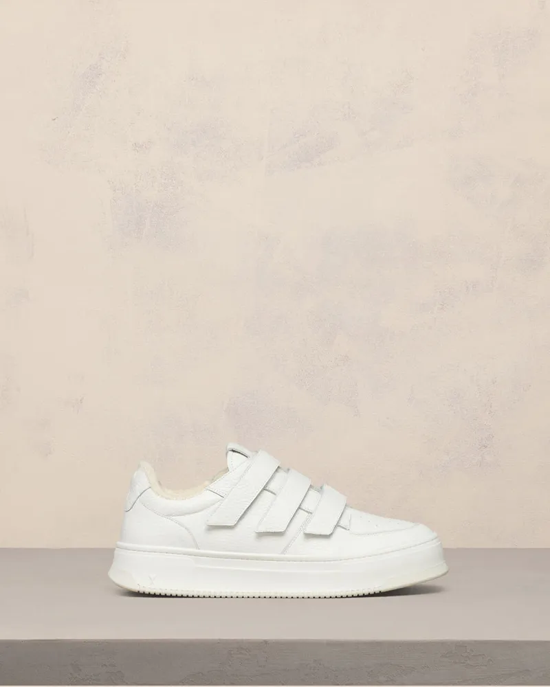 AMI Paris Neue Arcade Sneaker mit Klettverschluss Weiß Weiss