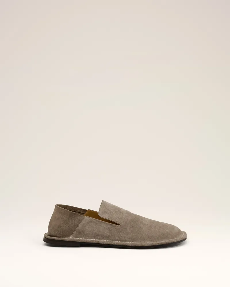 AMI Paris Midi Pantoletten aus Leder in Beige Grau - Größe Unisex Ash