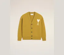 Ami de Coeur Strickjacke aus Wolle in Mustard Gelb Unisex
