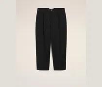Weite Carrot-Fit-Hose aus Baumwolle in Schwarz Schwarz für Herren