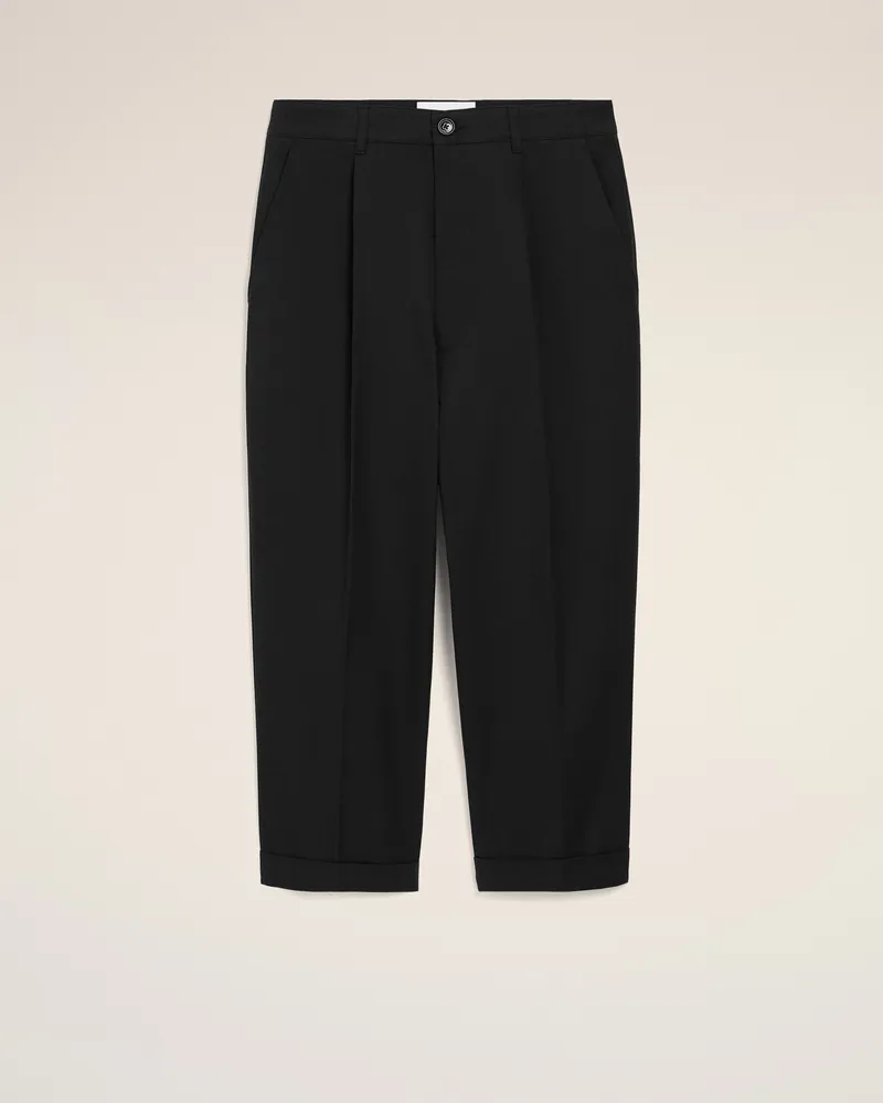 AMI Paris Weite Carrot-Fit-Hose aus Baumwolle in Schwarz Schwarz für Herren Schwarz