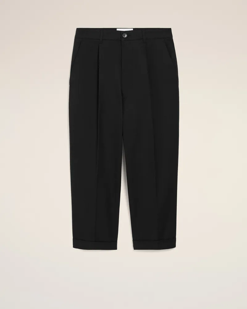 AMI Paris Weite Carrot-Fit-Hose aus Baumwolle in Schwarz Schwarz für Herren Schwarz