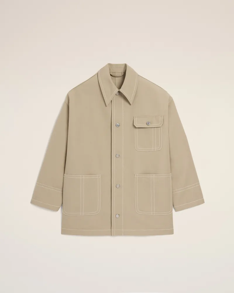 AMI Paris Worker-Jacke aus Baumwolle in Beige Beige Unisex Taupegrau