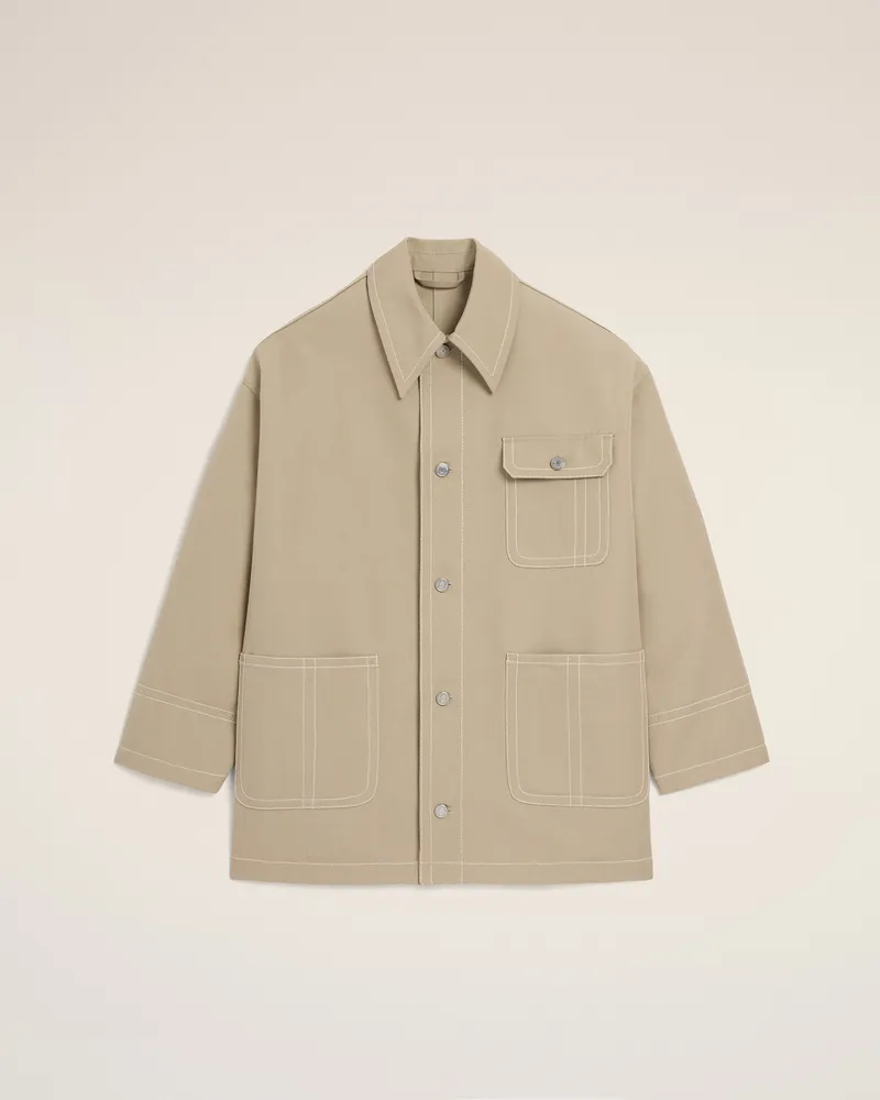 AMI Paris Worker-Jacke aus Baumwolle in Beige Beige Unisex Taupegrau