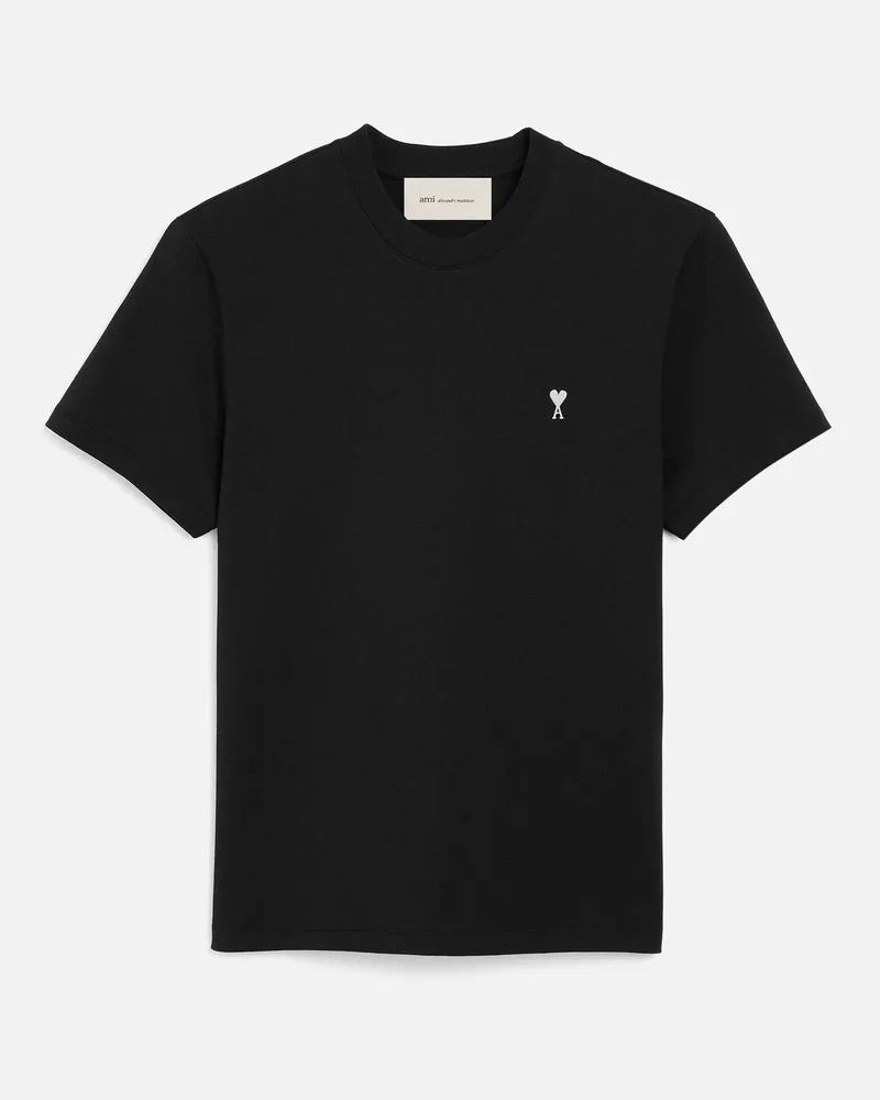 AMI Paris Ami De Coeur T-Shirt aus schwarzer Baumwolle Schwarz - Größe für Herren Schwarz