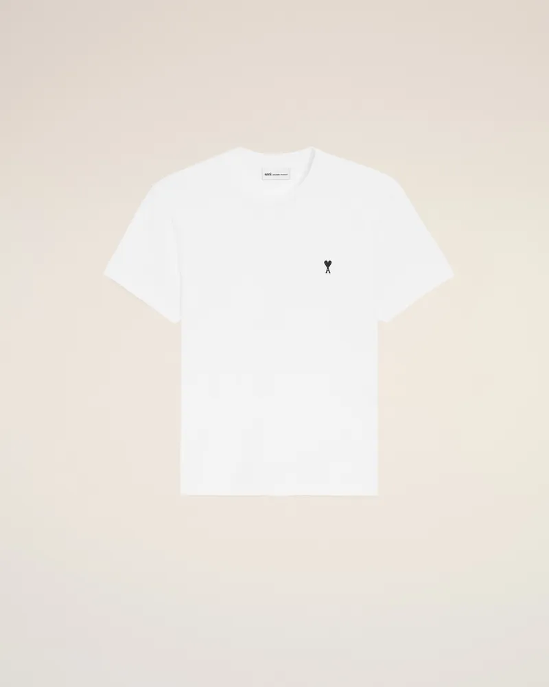 AMI Paris Ami de Coeur T-Shirt aus weißer Baumwolle Weiß für Herren Weiss