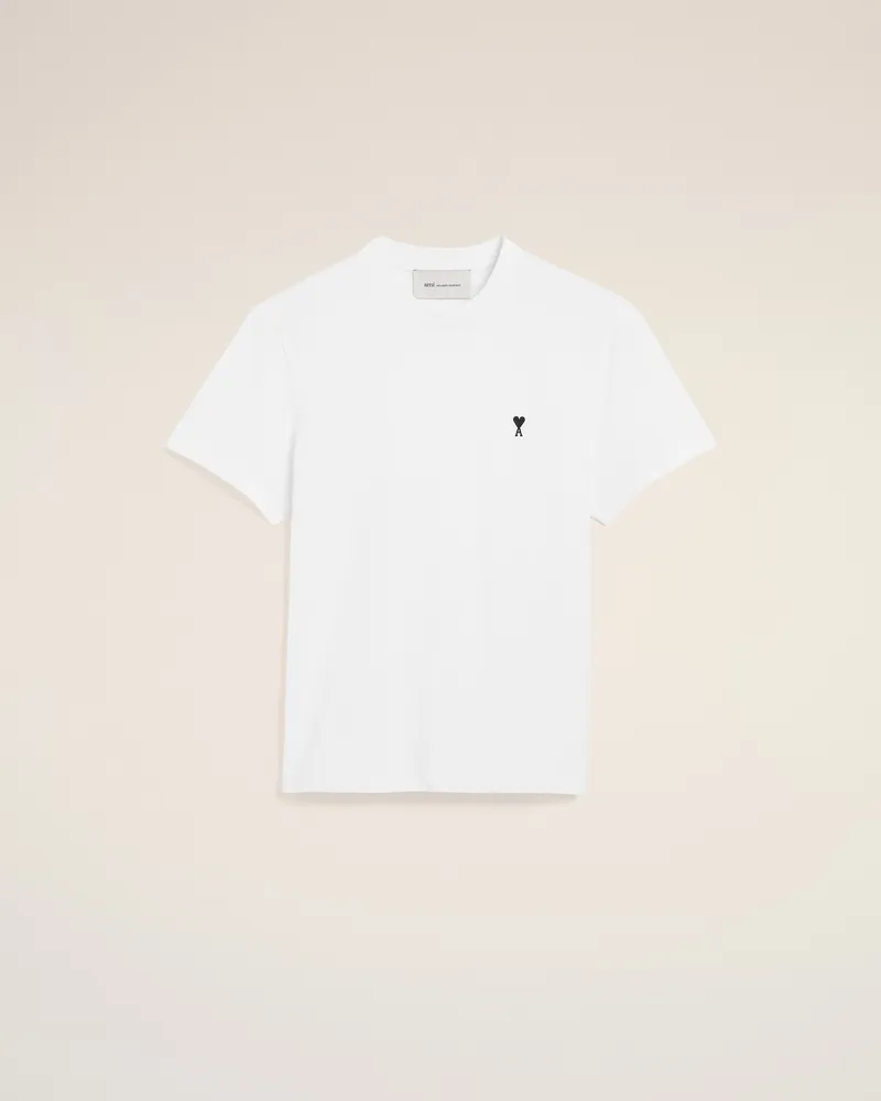 AMI Paris Ami De Coeur T-Shirt aus weißer Baumwolle Weiß für Herren Weiss
