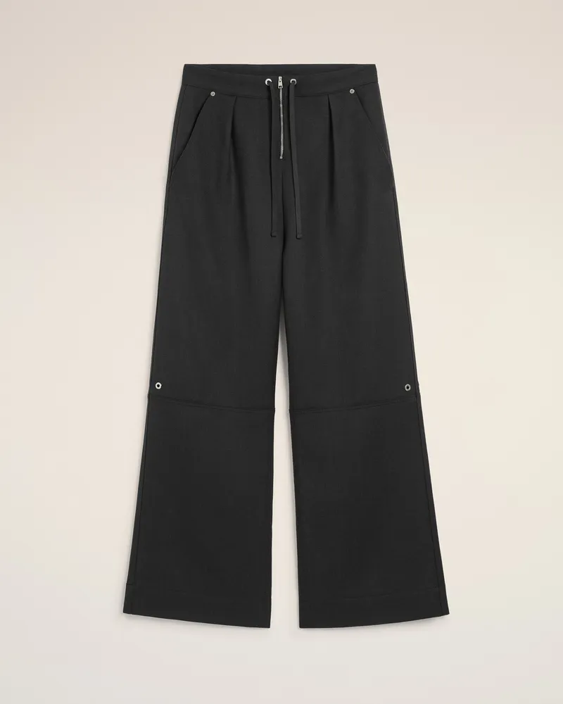 AMI Paris Hose mit Reißverschluss aus schwarzer Wolle Grau für Herren Anthrazit