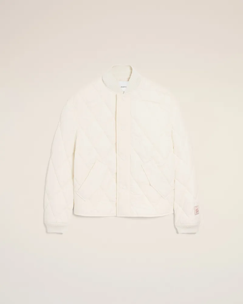 AMI Paris Weiße gepolsterte Jacke aus Nylon Weiß Unisex Weiss