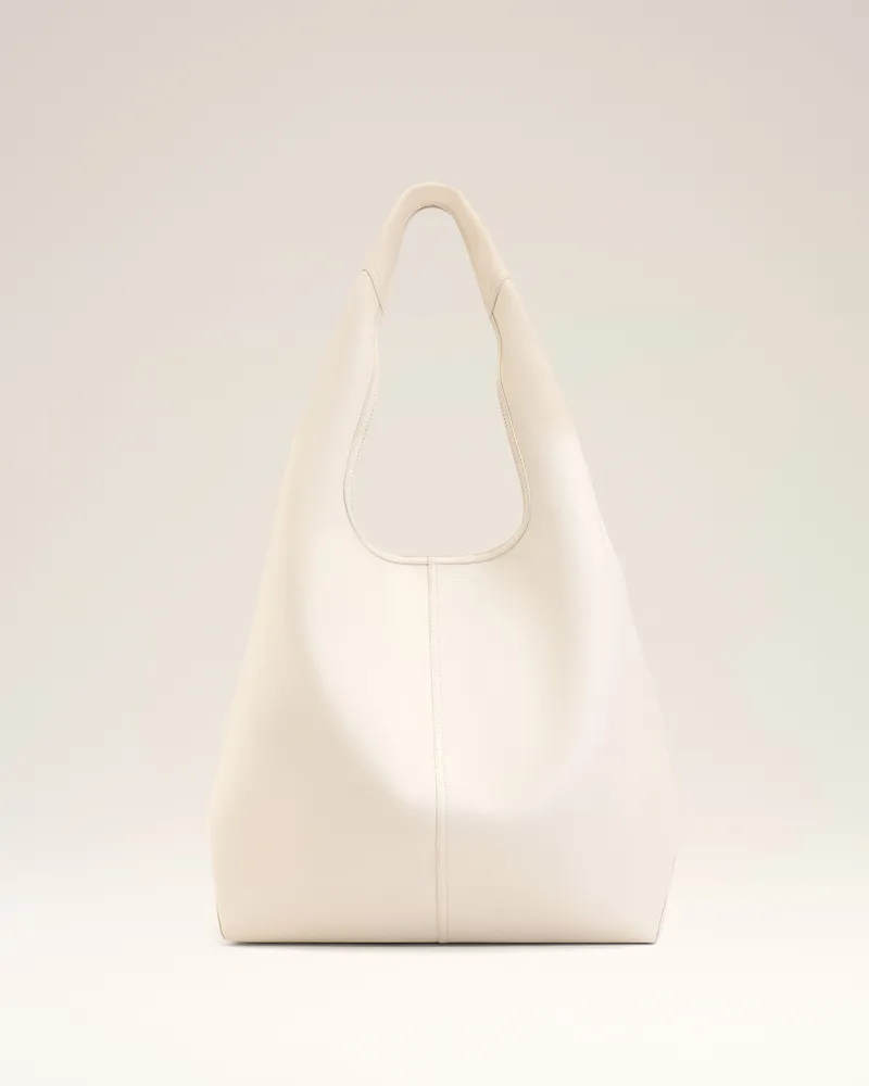 AMI Paris Weiße Etienne Hobo Bag aus Taurillon-Leder Weiß Unisex Weiss