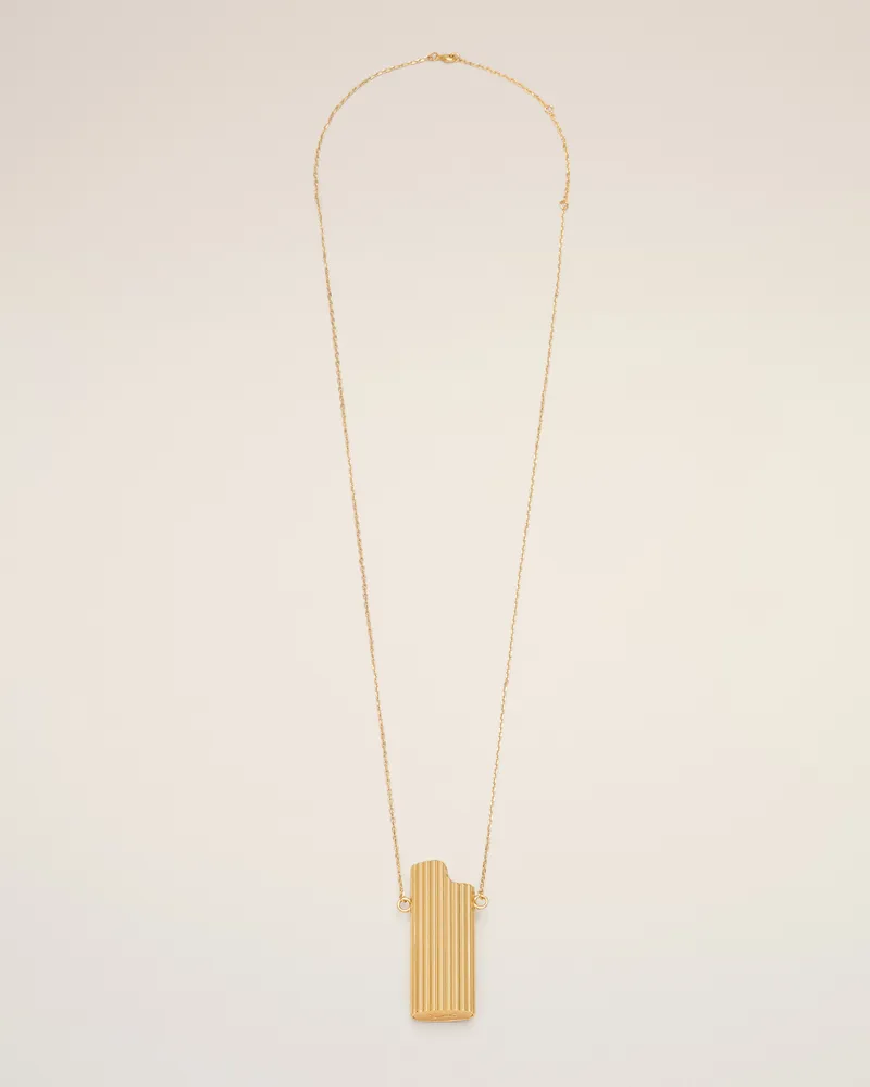 AMI Paris Vergoldete Collier Lighter Holder aus Messing Gelb - Größe Unisex Gold