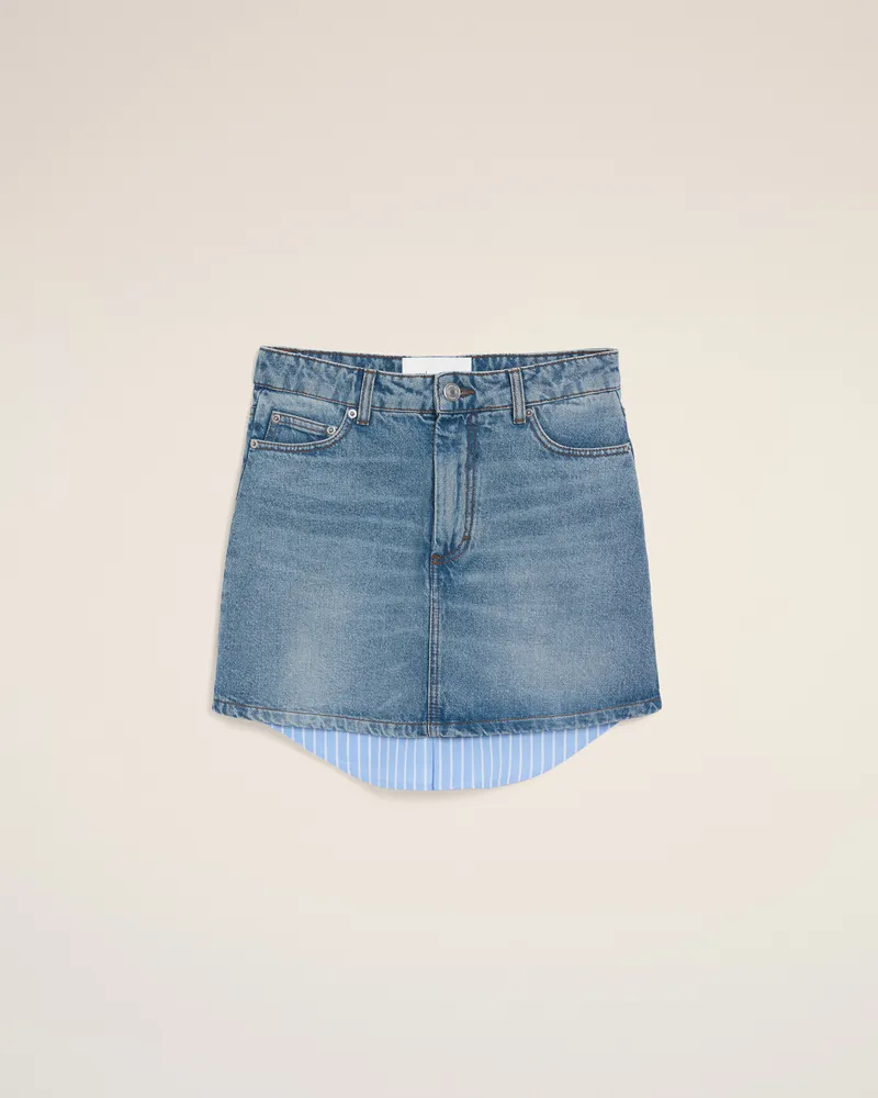 AMI Paris Blauer Baumwollminirock Blau für Damen Blau