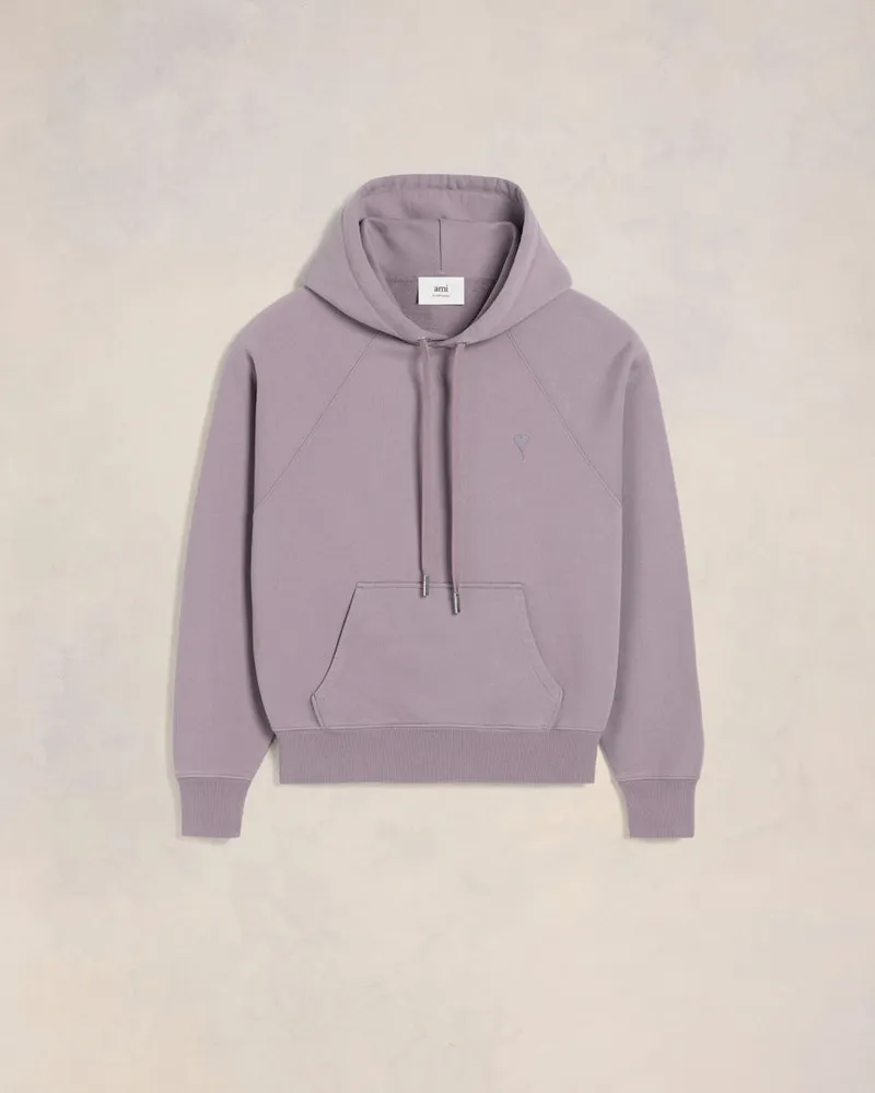 AMI Paris Ami de Coeur Hoodie Grau - Größe Unisex Lilac