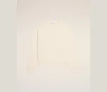 Weißes Sweatshirt aus Baumwolle mit Ami De Coeur Prägung Weiß Unisex