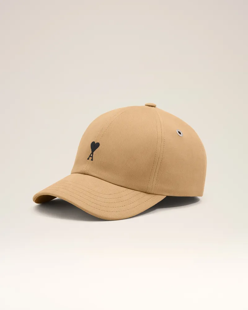 AMI Paris Ami de Coeur Cap aus beiger Baumwolle Beige Unisex Beige