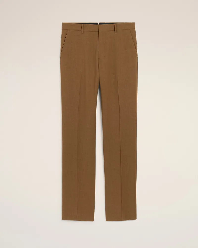 AMI Paris Gerade Hose aus brauner Wolle Braun für Herren Hazelnut