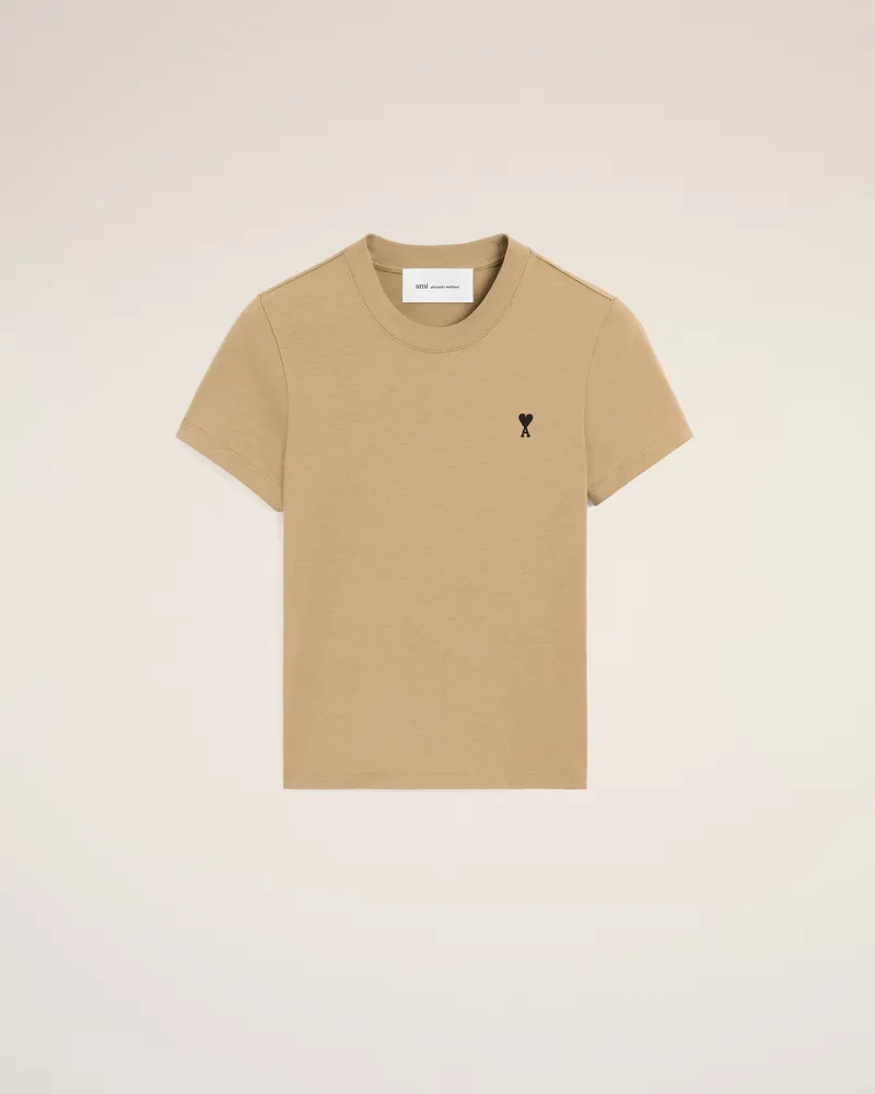 AMI Paris Ami de Coeur T-Shirt aus beiger Baumwolle Beige für Damen Beige