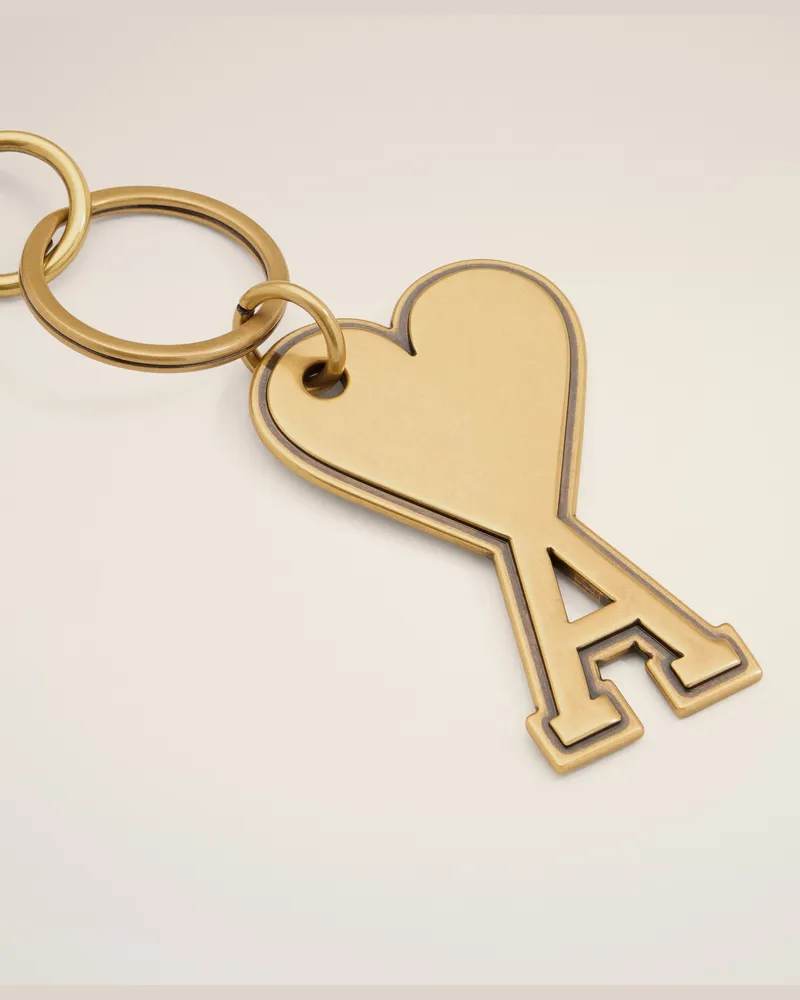AMI Paris Ami De Coeur Schlüsselanhänger aus goldfarbenem Metall Gold Unisex Gebürstetes