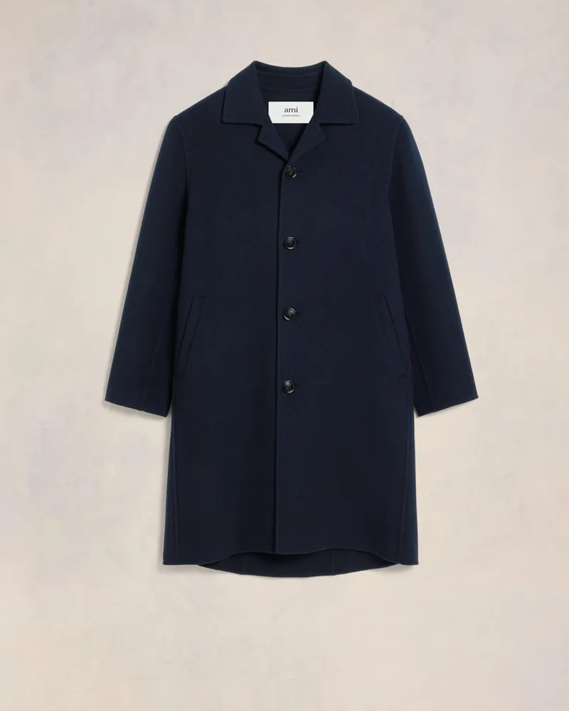 AMI Paris Car-Coat mit Gürtel Blau - Größe Unisex Navyblau