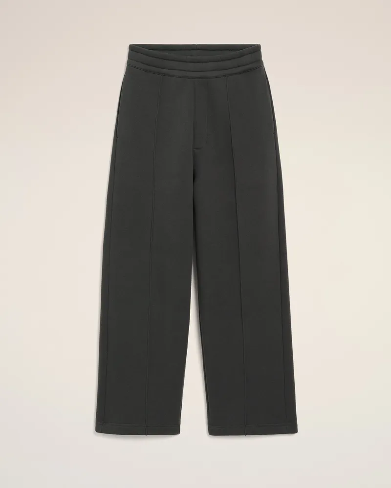 AMI Paris Ami De Coeur Flare-Fit-Jogginghose aus schwarzer Baumwolle Grau Unisex Anthrazit