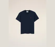 Ami De Coeur T-Shirt aus blauer Bio-Baumwolle Blau Unisex