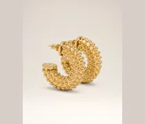 Perlenohrringe aus Messing in Gold Gelb Unisex