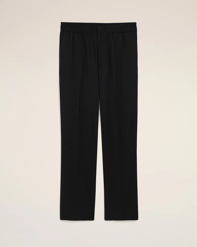 AMI Paris Hose aus schwarzer Wolle mit elastischem Taillenbund Schwarz für Herren Schwarz