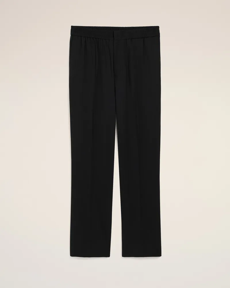 AMI Paris Hose aus schwarzer Wolle mit elastischem Taillenbund Schwarz für Herren Schwarz