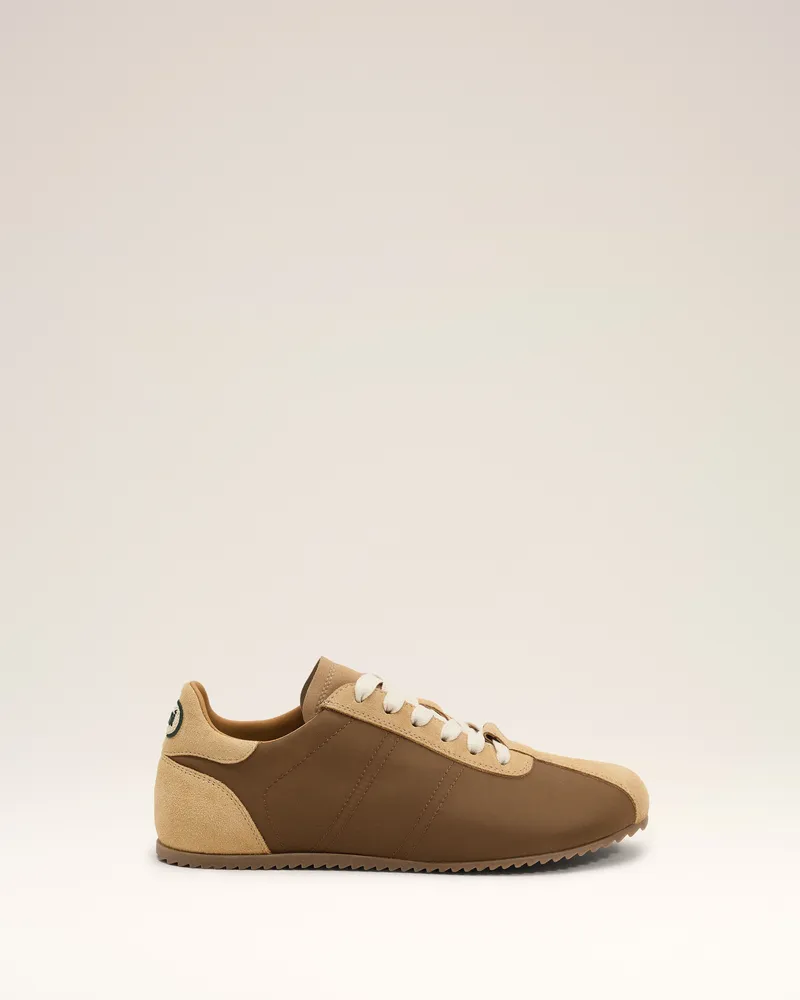 AMI Paris Soft Sneakers aus braunem Nylon Braun Unisex Glazed