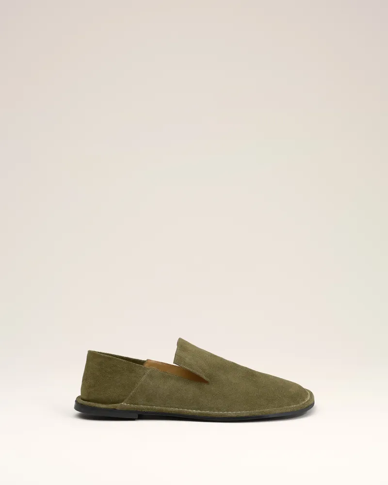 AMI Paris Midi Pantoletten aus Leder in Khaki Grün - Größe Unisex Khaki