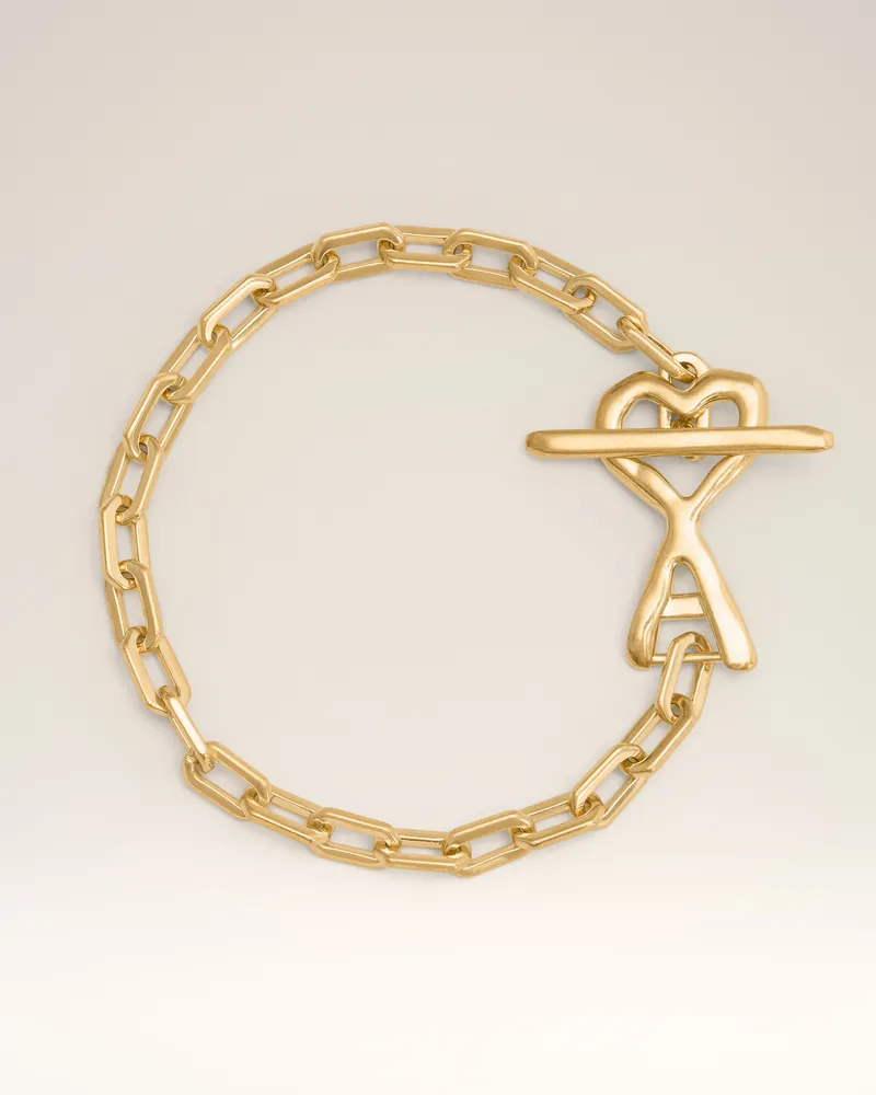AMI Paris Gehämmertes Ami De Coeur Armband aus Messing in Gold Gelb Unisex Gold