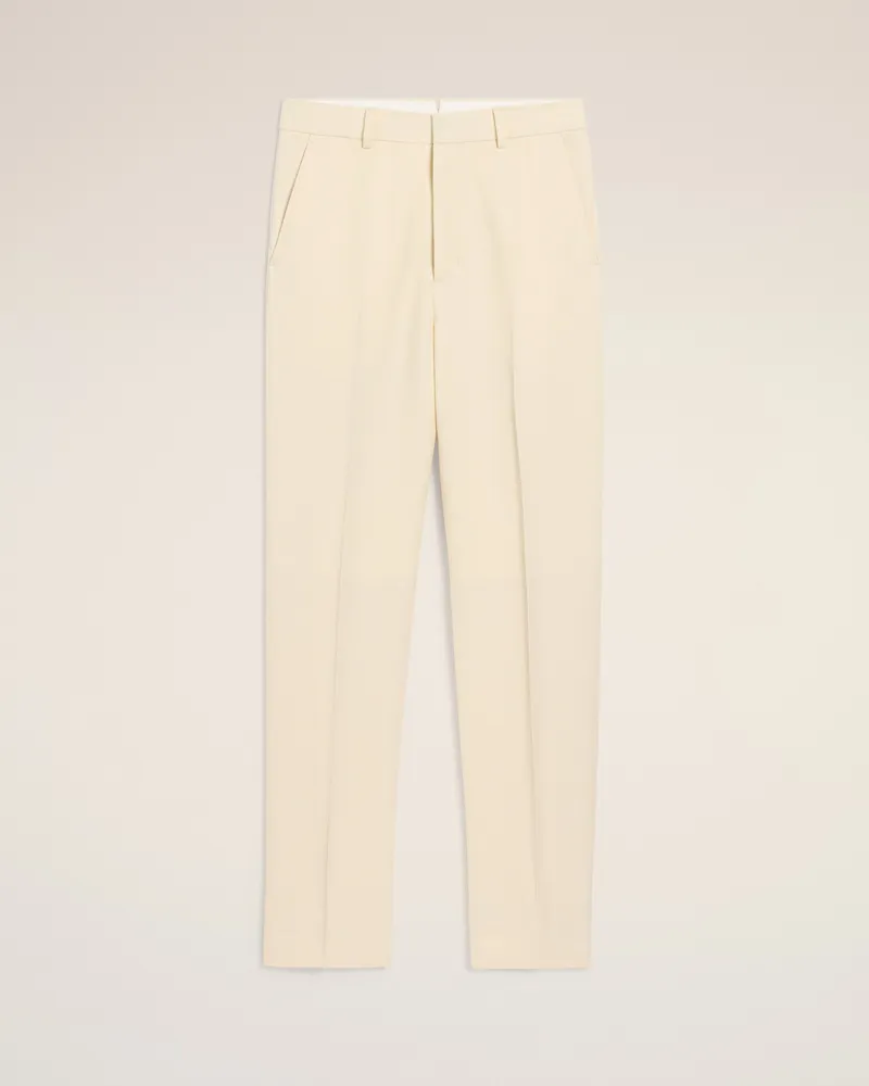 AMI Paris Weite Hose aus weißer Wolle Weiß für Herren Ivory