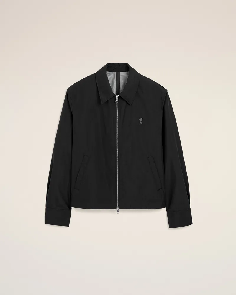 AMI Paris Ami de Coeur Blouson aus schwarzem Nylon Schwarz - Größe für Herren Schwarz