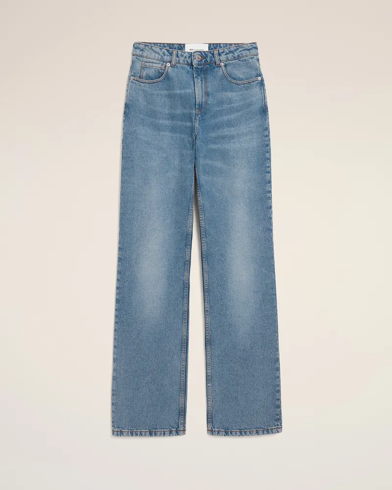 AMI Paris Weit geschnittener Jeans aus blauer Baumwolle Blau für Damen Blau