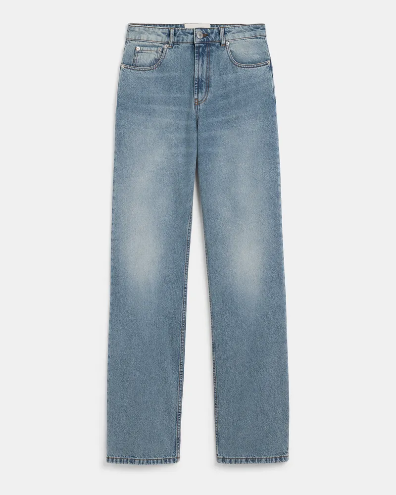AMI Paris Weit geschnittener Jeans aus blauer Baumwolle Blau für Damen Blau