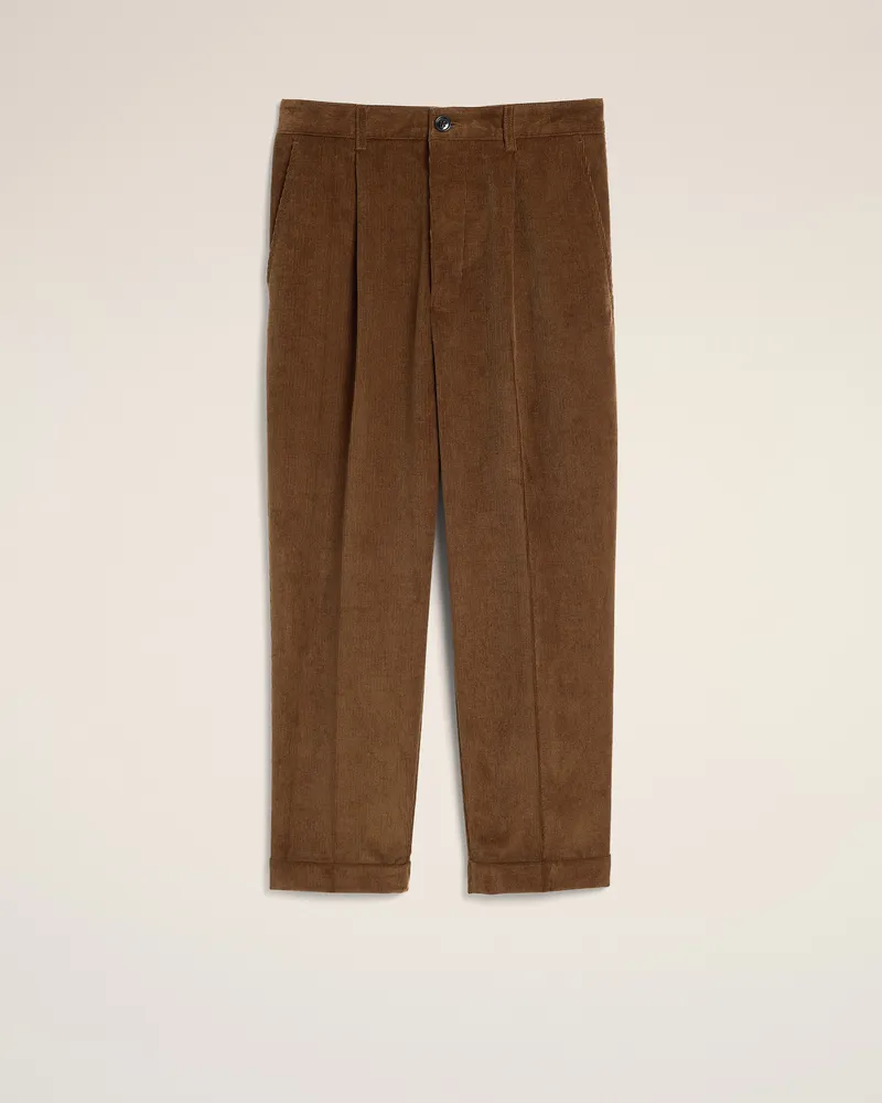 AMI Paris Karottenhose aus braunem Baumwollcord Braun - Größe für Herren Schokoladenbraun