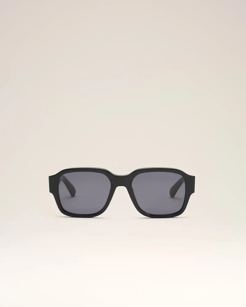 AMI Paris 75006 Sonnenbrille aus schwarzem Acetat Schwarz Unisex Schwarz