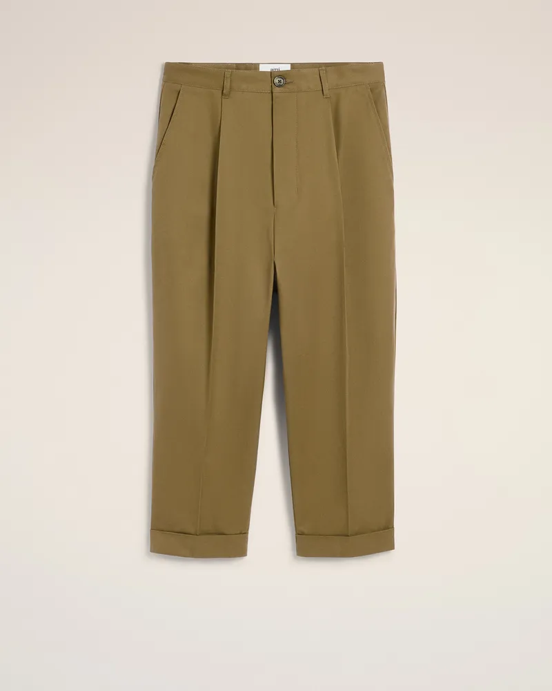 AMI Paris Weite Carrot-Fit-Hose aus Baumwolle in Grün Grün für Herren Bronze