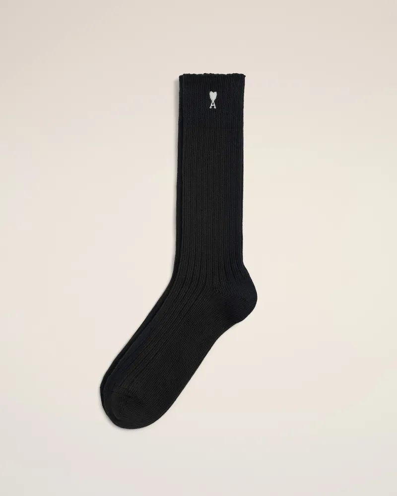 AMI Paris Ami de Coeur Socken aus schwarzer Baumwolle Schwarz - Größe Unisex Schwarz