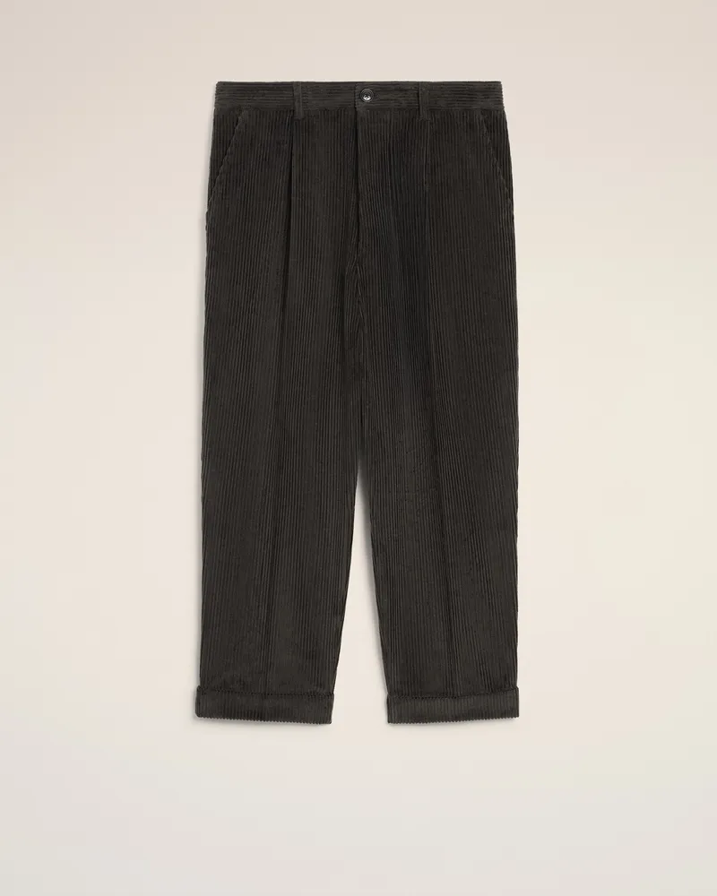 AMI Paris Weite Carrot-Fit-Hose aus Baumwolle in Schwarz Grau für Herren Anthrazit